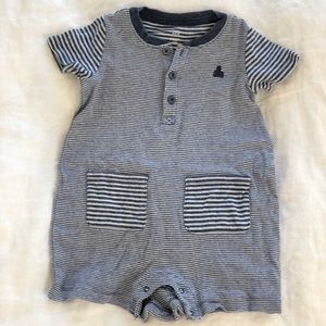 Baby Gap Striped Romper with Pockets